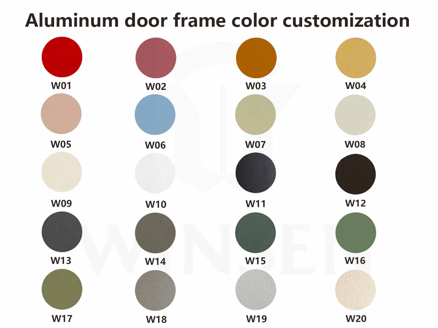 Aluminum door frame color customization