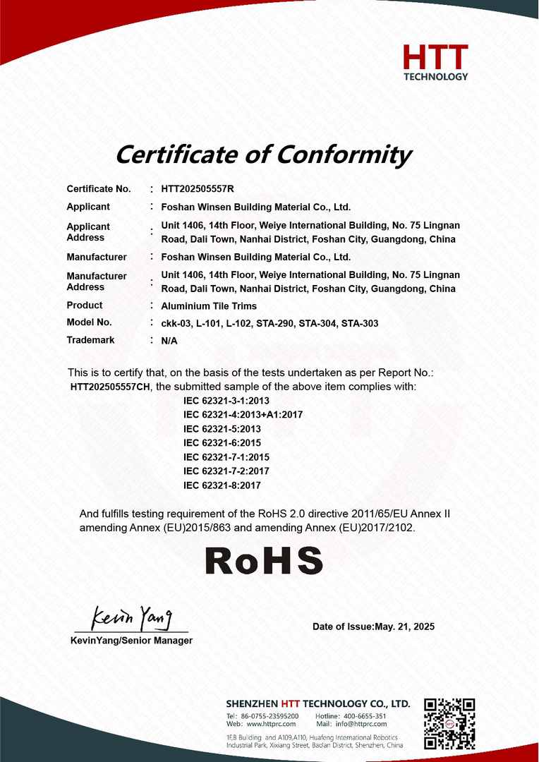 RoHS Certificate