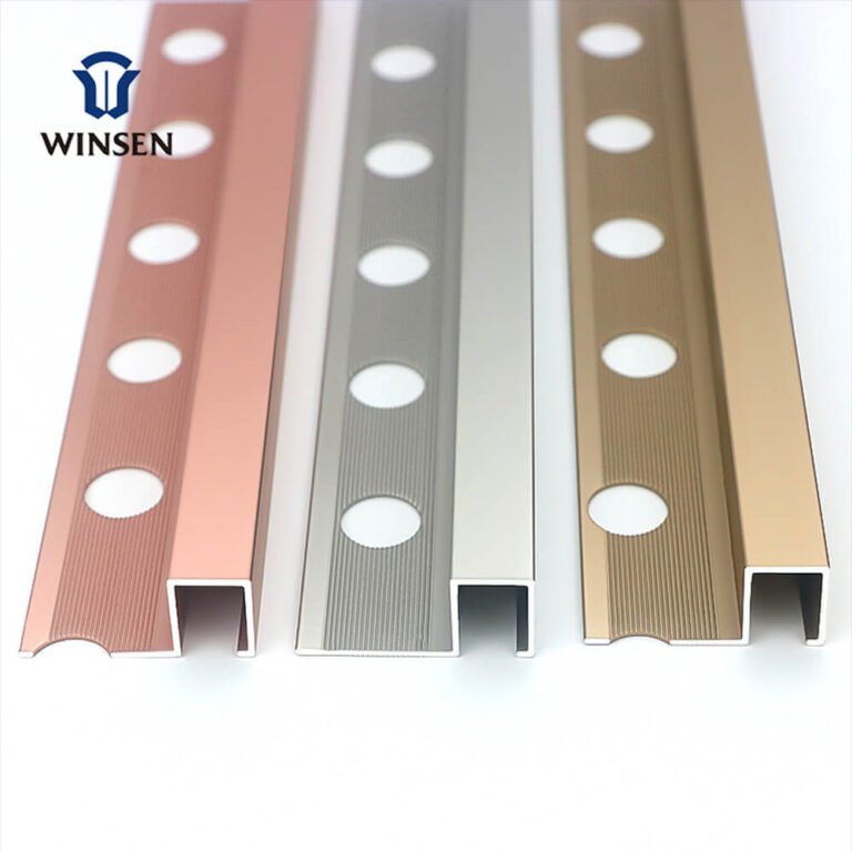 Aluminum Square Edge Tile Trim Front