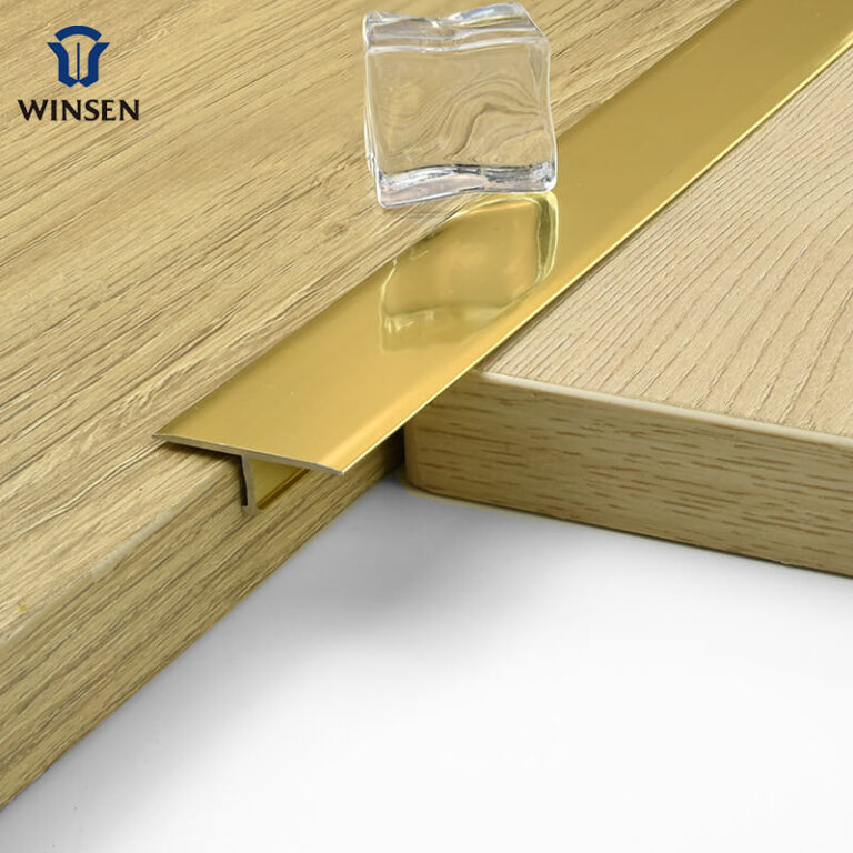 T-Shaped Panel Wall Trim Gold