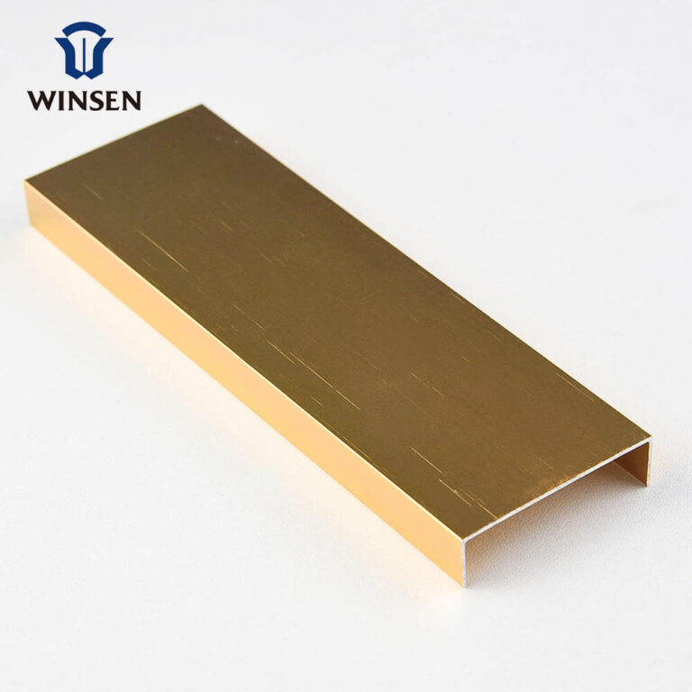 U-Shaped Aluminum Transition Strip​ Gold