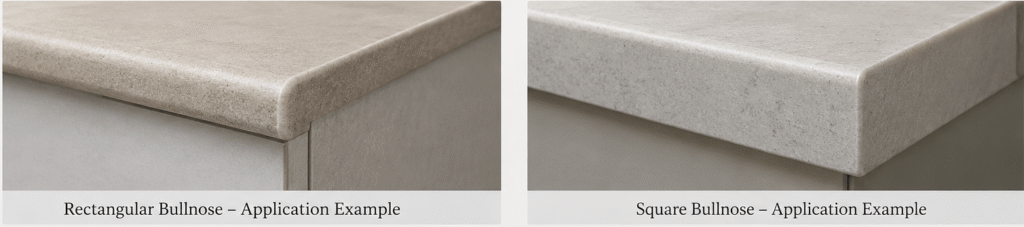 Rectangular bullnose and square bullnose