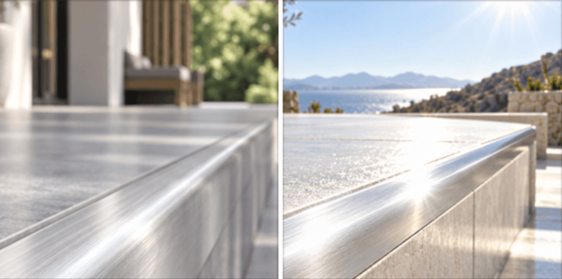 Thermal Reflection of Aluminum Tile Trim in Extreme Climates
